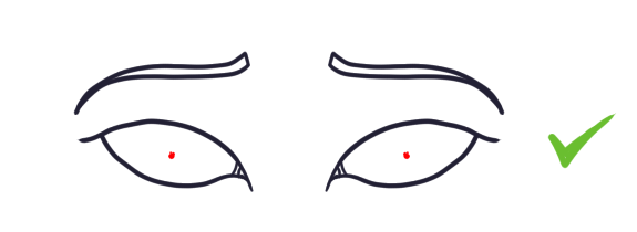 how to draw anime eyes step by step - anime eyes whith balanced dots