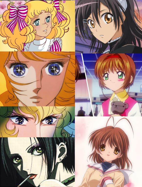 selection of shoujo and josei anime eyes